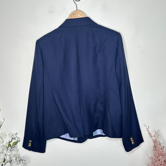 J. CREW Factory Original Schoolboy Blazer Navy Blue Sz 16 $228 {E12} - Picture 5 of 8